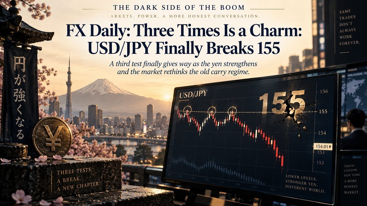 FX Daily: USD/JPY Finally Breaks 155
